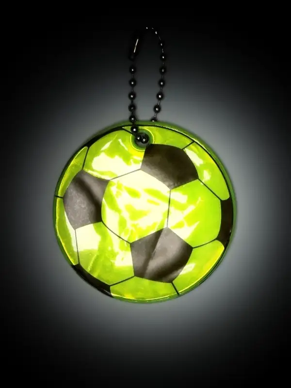 Светоотражающий элемент &laquo;Футбольный мяч&raquo;, двусторонний, d=5 см, жёлтый