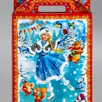 Подарочная новогодняя коробка &laquo;Олимпиада&raquo;, для сладких подарков, 16.8&times;7&times;25 см