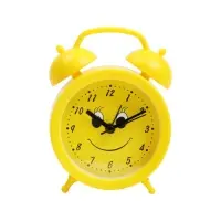 Часы - будильник настольные &laquo;Смайл&raquo;, дискретный ход, 9&times;12 см, 1хАА, жёлтые
