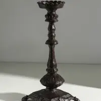 Металлический подсвечник на 1 свечу &laquo;Боярский&raquo;, чугун, чёрный 37&times;16&times;16 см