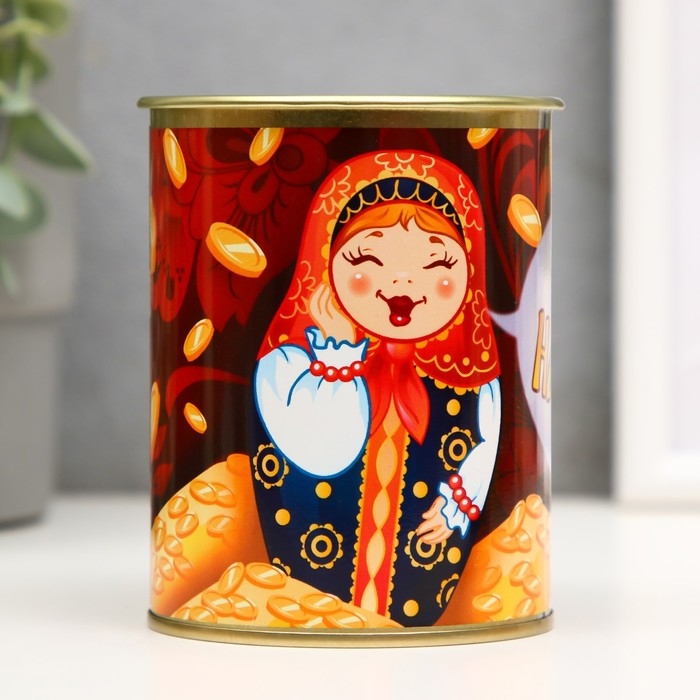 Копилка-банка металл Копилка-банка металл "Эх, накопи"