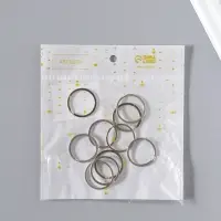 Кольцо для брелока, плоское, d=25 мм, толщина 2 мм, 10 шт., цвет серебряный