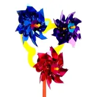 Ветерок &laquo;Вертушка тройная&raquo;, садовая, 18&times;39 см, набор 5 шт., МИКС