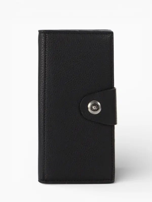 Портмоне мужское &laquo;Кайс&raquo;, на магните, отдел для карт, монет, чёрное