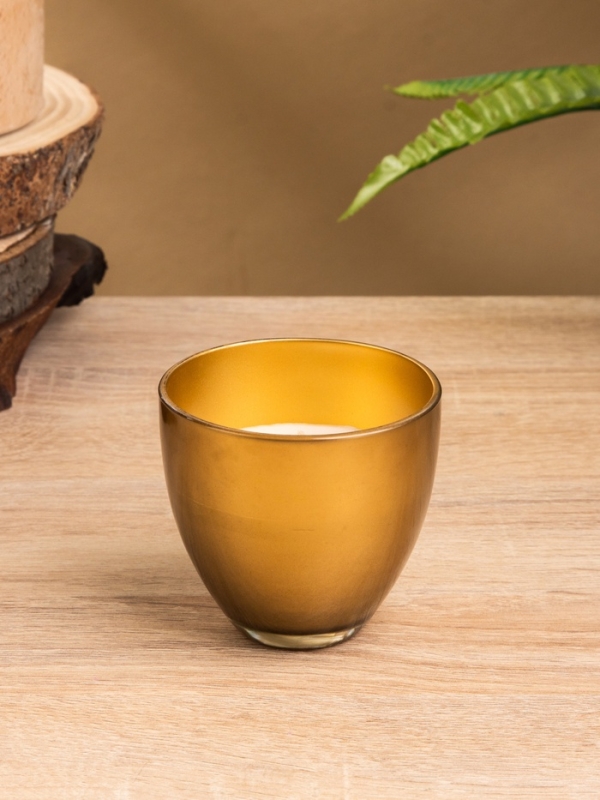 Свеча ароматическая в стеклянном подсвечнике 85 гр, лотус Свеча ароматическая в стеклянном подсвечнике 85 гр, лотус