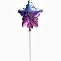 Свеча для торта &laquo;Шар звезда&raquo; 6,5 см, цвет фиолетовый