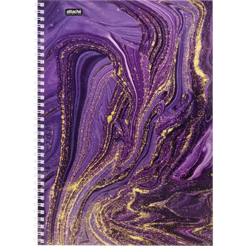 Бизнес-тетрадь А4,96л,кл,греб,ламин.обл. Attache Selection Fluid Фиолетовый