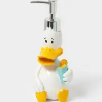 Набор аксессуаров для ванной комнаты &laquo;Утиные истории&raquo;, 4 предмета, дозатор 200 мл, мыльница, стакан, подставка для щёток, белый