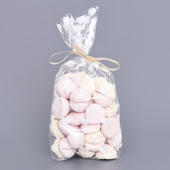 Пакет фасовочный БОПП, Пакет фасовочный БОПП, "Сердца" 15*30 см набор 50 шт