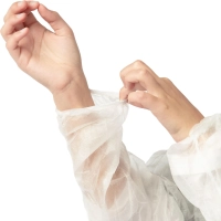 Халат н/с процед, рук.рез, на кнопках, XL, дл.110см, пл 17, белый, 10шт/уп