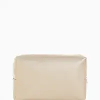 Косметичка женская на молнии, объёмная, золотой