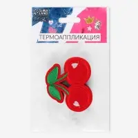 Термоаппликация «Вишня», 6×5 см, красная