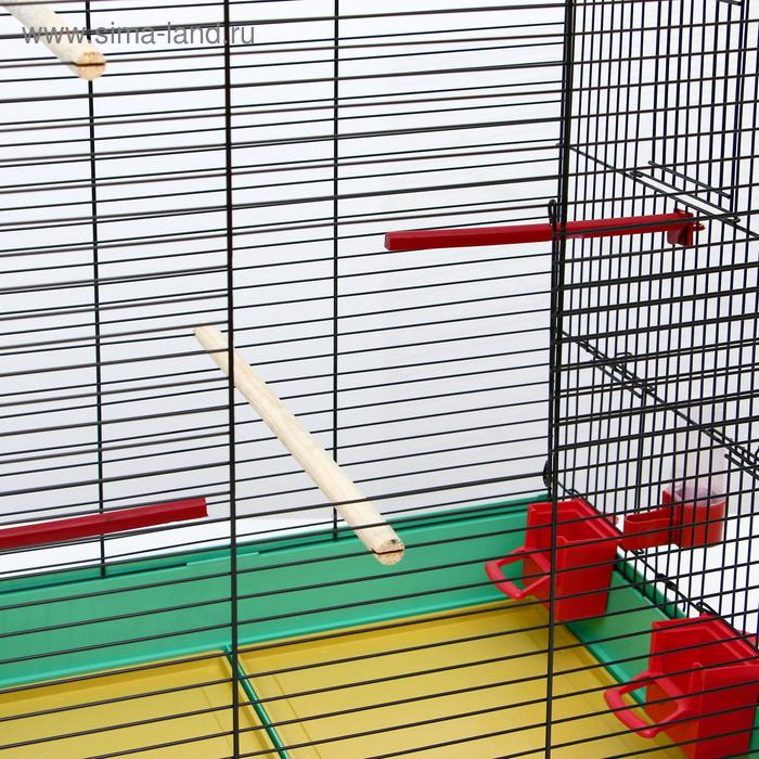 Клетка Клетка "Грация", 4 яруса, 50 х 36 х 65 см, микс цветов