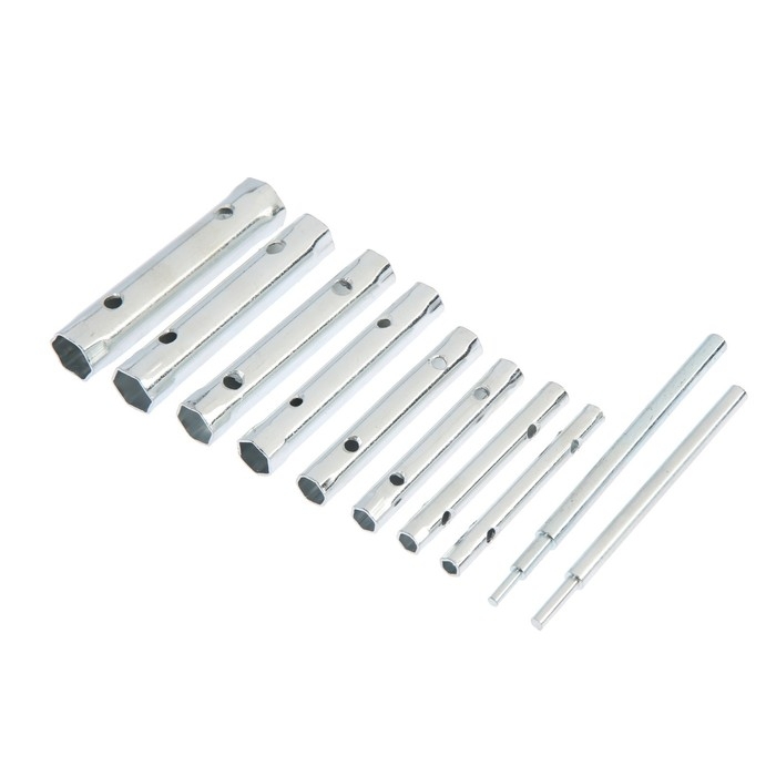 Набор ключей торцевых трубчатых ТУНДРА, оцинкованные, 6 - 22 мм, 2 воротка, 10 предметов Набор ключей торцевых трубчатых ТУНДРА, оцинкованные, 6 - 22 мм, 2 воротка, 10 предметов