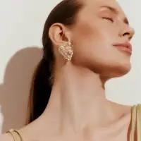 Серьги с жемчугом &laquo;Грейс&raquo; сердечки, цвет белый в золоте