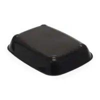 Туалет для кошек, 33.5&times;25&times;6 см, округлый, без сетки, пластик, чёрный