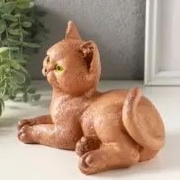 Фигурка гипс &laquo;Кошка лежит&raquo;, 13&times;17&times;12 см, рыжий
