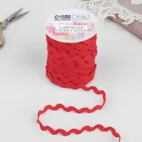 Тесьма отделочная &laquo;Вьюнчик&raquo;, 5 мм, 27&plusmn;1 м, красная №26