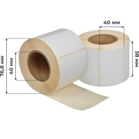 Термоэтикетки ЭКО 58х40, 580шт/рул, вт.40, 48 рул/уп