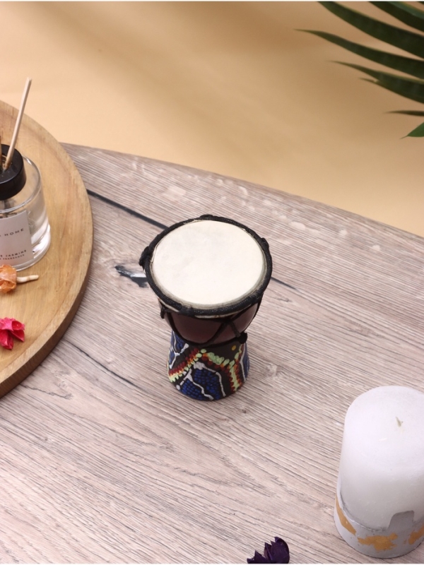 Сувенирный музыкальный инструмент Сувенирный музыкальный инструмент "Барабан Джембе" махагон, 8х8х12 см