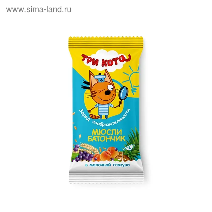 Батончик «Виталад Три кота» мюсли абрикос и злаки в молочной глазури, 40 г Батончик «Виталад Три кота» мюсли абрикос и злаки в молочной глазури, 40 г
