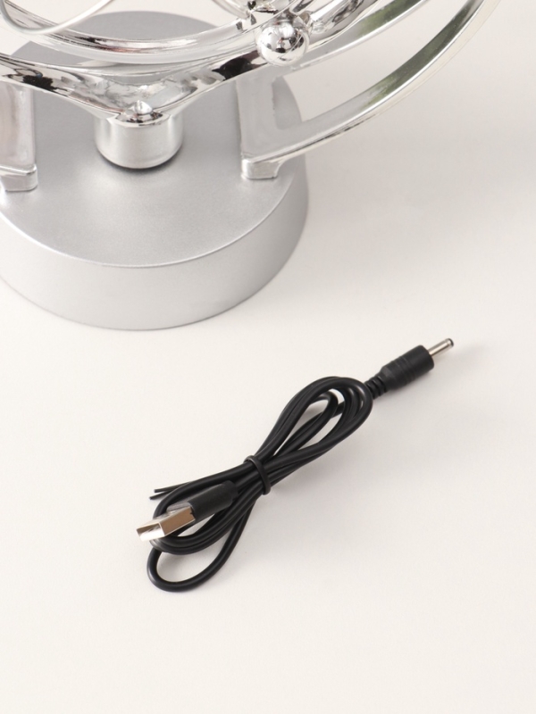 Маятник пластик Маятник пластик "Остроконечная звезда" серебро, от USB, от 4AA 10,8х23,5х24 см