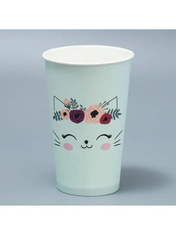 Стакан для цветов влагостойкий &laquo;Котик&raquo;, 400 мл