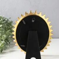 Фоторамка полистоун 10х15 см "Пики" белая с золотом 17х2,3х21,9 см