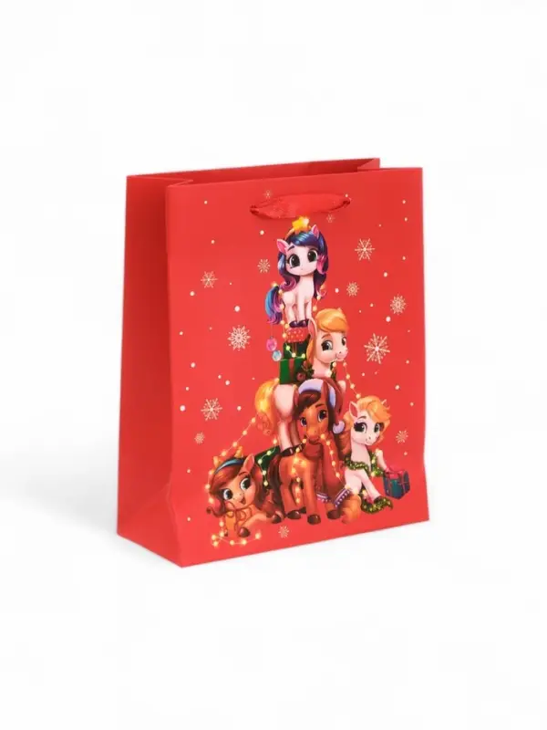 Пакет ламинированный подарочный «Новогодний», S 15×12×5.5 см