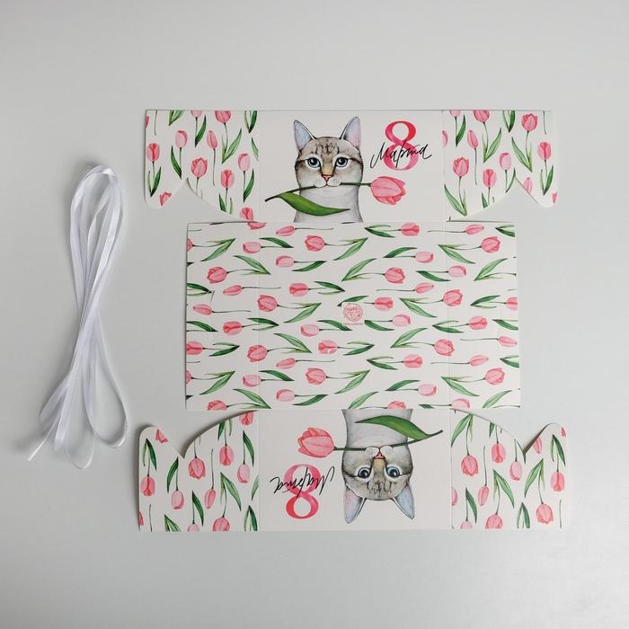 Коробка для капкейков, кондитерская упаковка, 4 ячейки «8 Марта!», 16 х 16 х 10 см Коробка для капкейков, кондитерская упаковка, 4 ячейки «8 Марта!», 16 х 16 х 10 см