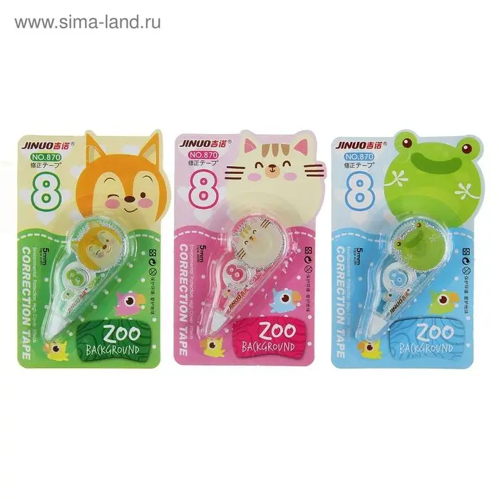 Корректор-лента 3 м х 5 мм, блистер, европодвес, корпус прозрачный с рисунком МИКС Корректор-лента 3 м х 5 мм, блистер, европодвес, корпус прозрачный с рисунком МИКС