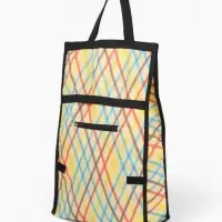 Сумка тележка хозяйственная &laquo;Ромбы&raquo;, складная, на липучке, 2 колеса, наружный карман, 32&times;13&times;52 см, разноцветная