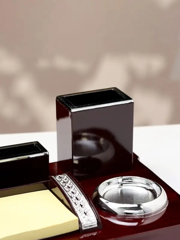 Набор настольный 6 в1 с визитницей, красное дерево