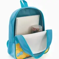 Рюкзак детский 27*10*30, отд на молнии, капибара голубой