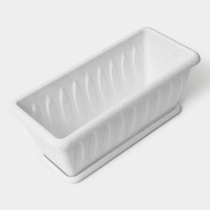 Ящик балконный для цветов &laquo;Фелиция&raquo;, 7 л, 40&times;18&times;16 см, пластиковый, цвет мраморный