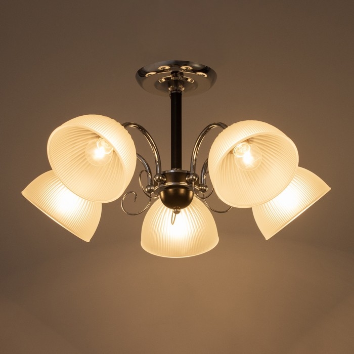 Люстра Люстра "Сицилия" 5х60Вт Е27 Хром, черный