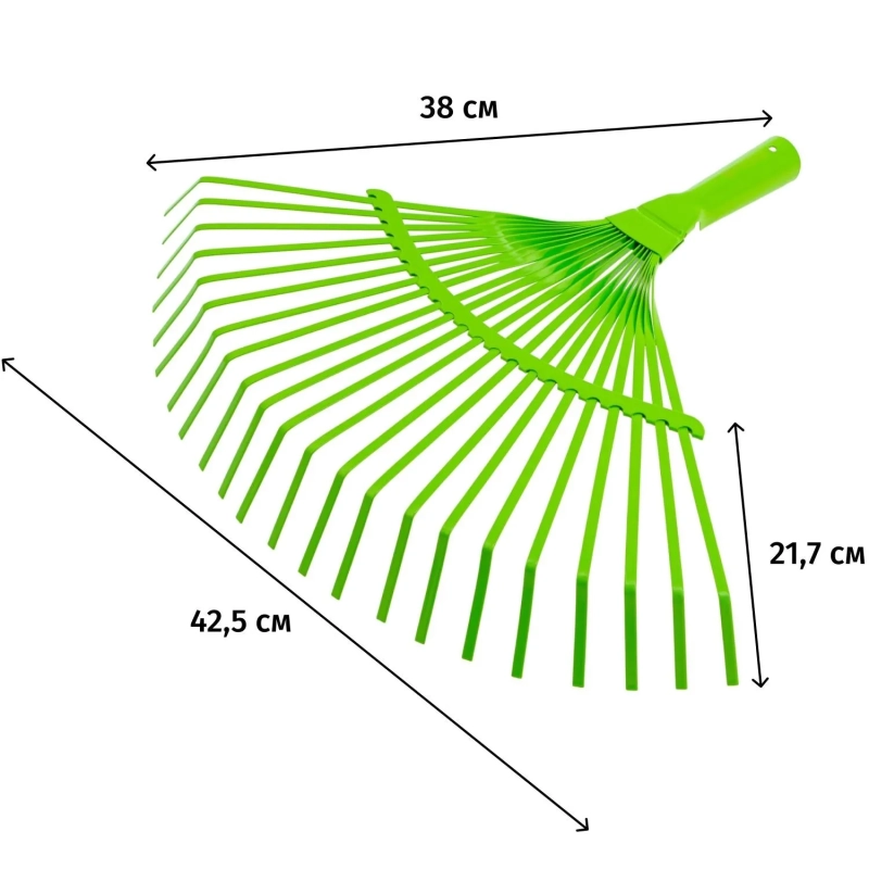 Грабли веерные Palisad металл 22 зуба 42.5 см без черенка