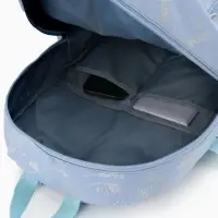 Рюкзак школьный на молнии, с отделами, карманами, размер 29&times;11&times;40 см, голубой