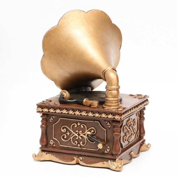 Часы настольные фигурные Часы настольные фигурные "Граммофон", дискретный ход, d-7 см, 20 х 25 см, АА