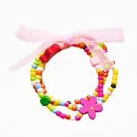 Браслеты детские &laquo;Выбражулька. Бант, цветок&raquo;, d=4 см, набор 3 шт. разноцветный