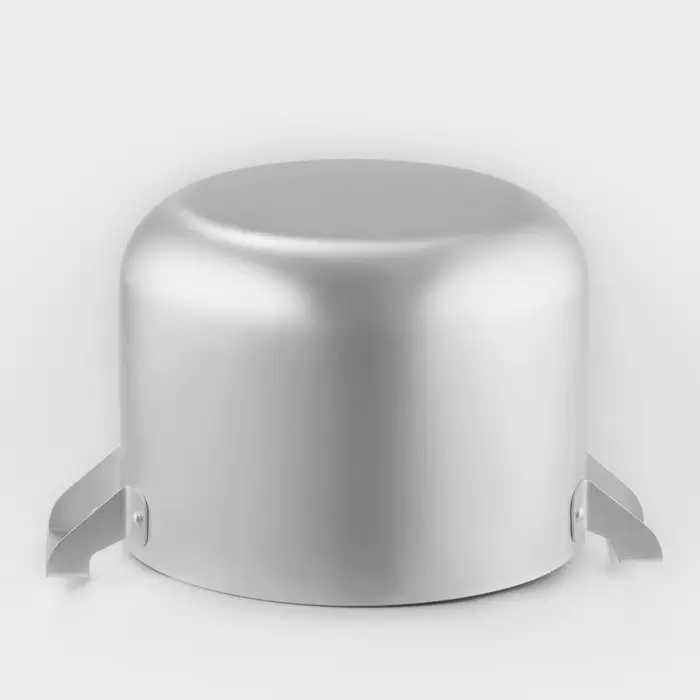 Кастрюля, 4.5 л, металлическая крышка, алюминий, серебристая