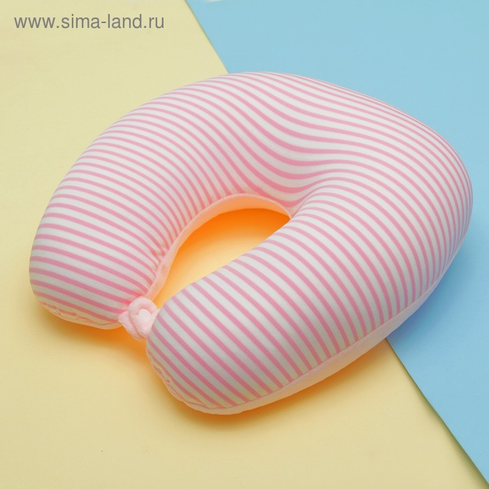 Мягкая игрушка-антистресс «Полосатик», подголовник с заклёпкой, цвет розовый Мягкая игрушка-антистресс «Полосатик», подголовник с заклёпкой, цвет розовый