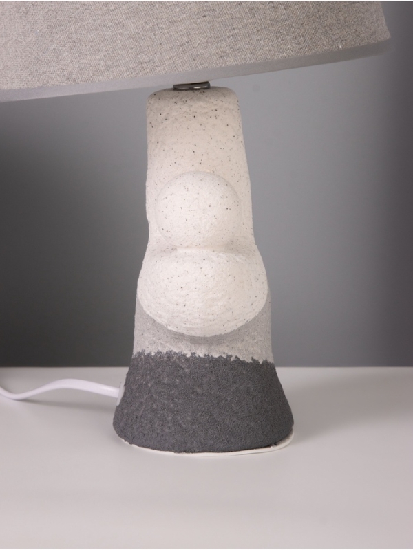 Лампа настольная Лампа настольная "Гряда" 1х40Вт Е14 серый/белый 20х20х32см