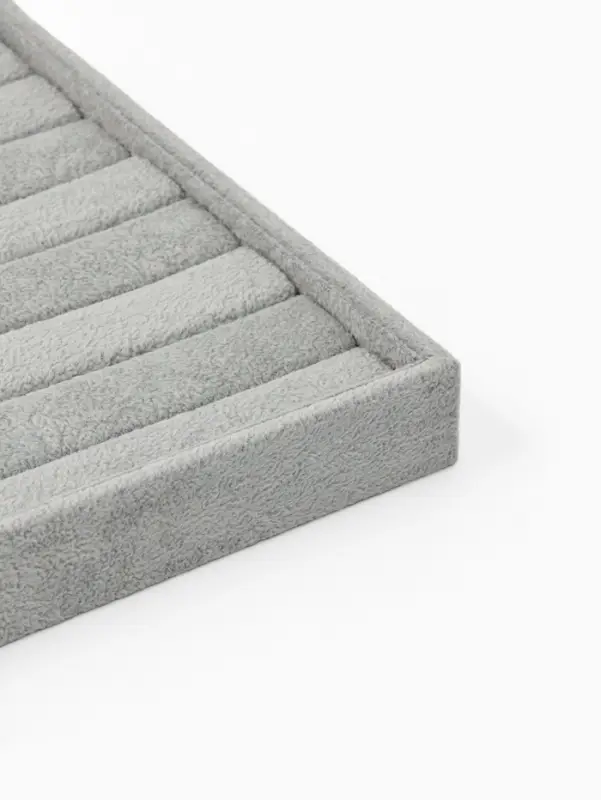 Подставка для колец &laquo;QF. Флок&raquo;, 7 полос, 35&times;24&times;3 см, серая