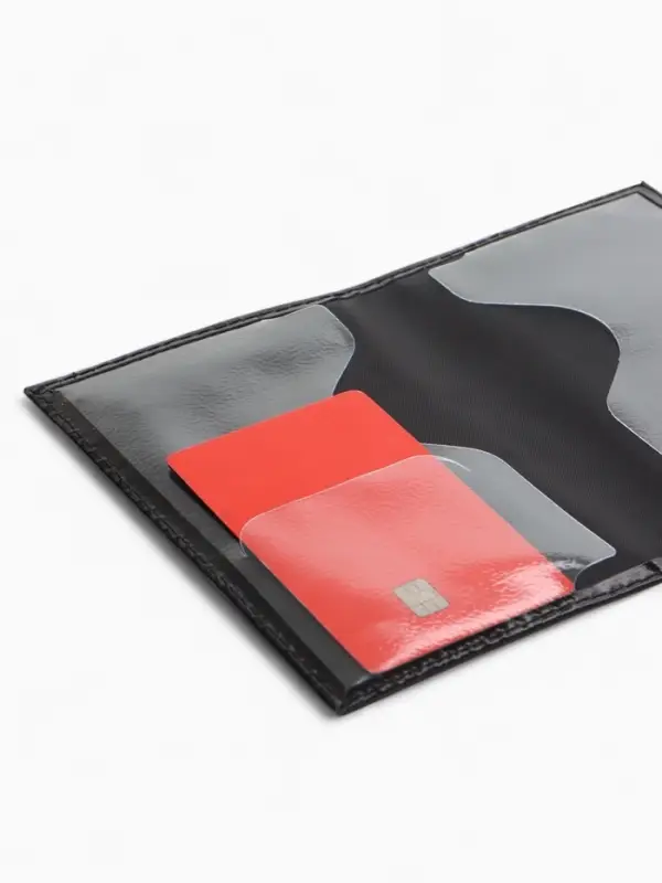 Обложка для паспорта, с гербом, чёрная