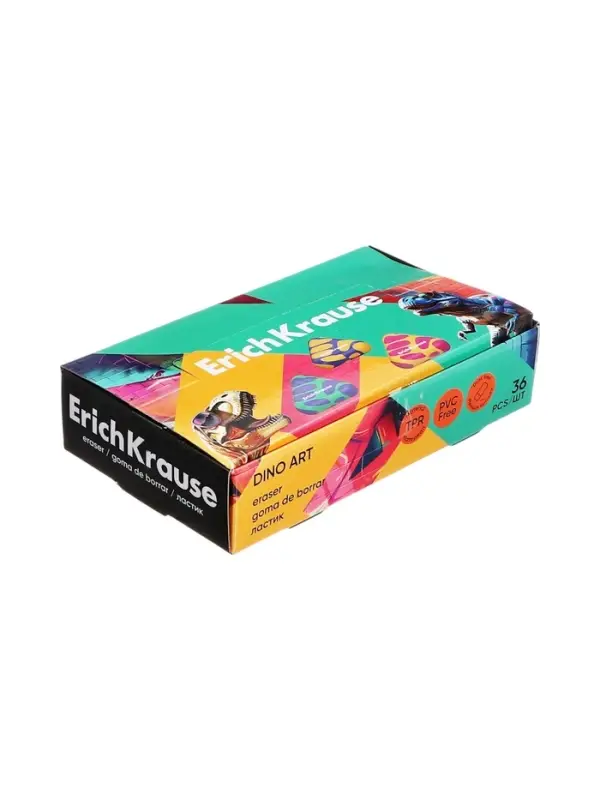 Ластик ErichKrause Dino Art, 28×26×10 мм, МИКС Ластик ErichKrause Dino Art, 28×26×10 мм, МИКС