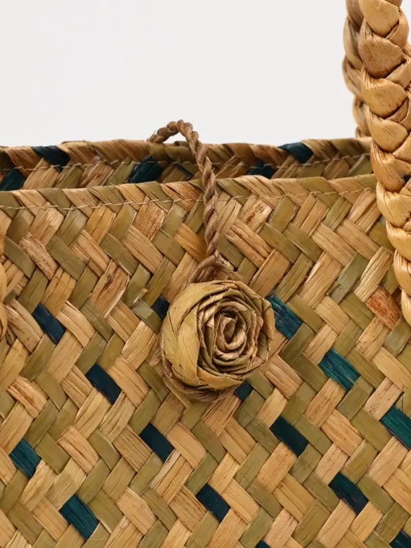 Сумка плетёная из пандана и водного гиацинта, 38&times;14&times;40 см