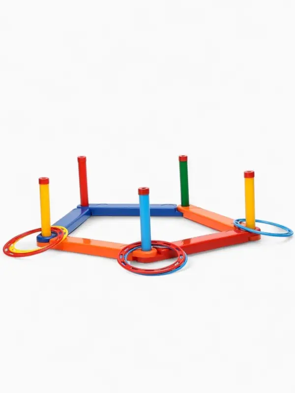 Кольцеброс, 5 стоек, 5 колец, цвет МИКС