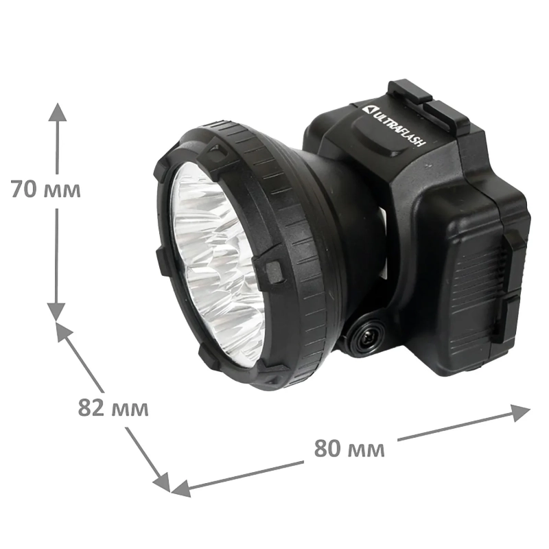 Фонарь налобный Ultraflash 9LED,акк220,0,5Ач
