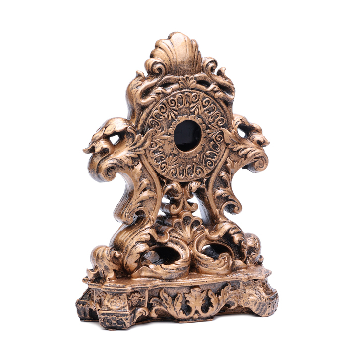 Часы настольные интерьерные на батарейках Часы настольные интерьерные на батарейках "Завитки", 20 х 9.5 х 30 см, d-7 см